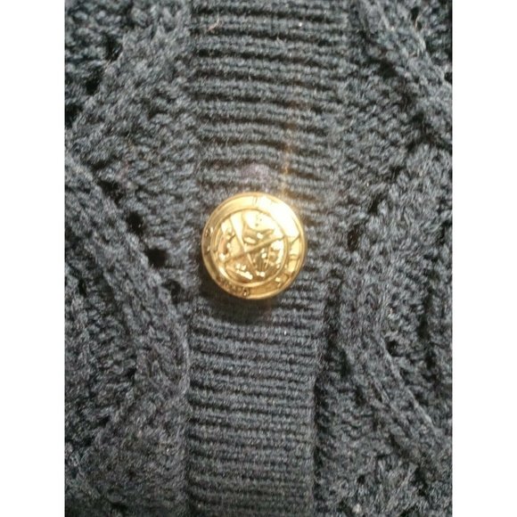 Vintage Baxter Wells Blue Petite Button Up Cardigan Sweater 100% Acrylic Large - Picture 4 of 7